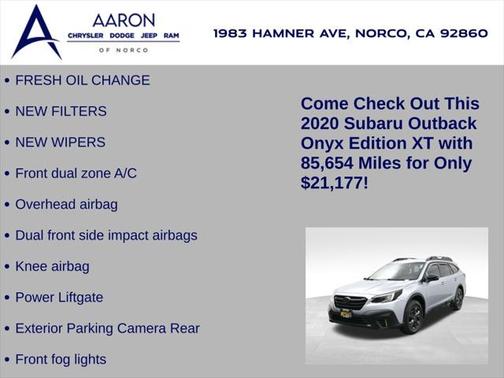 2020 Subaru Outback Onyx Edition XT