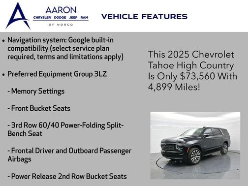 2025 Chevrolet Tahoe 4WD High Country