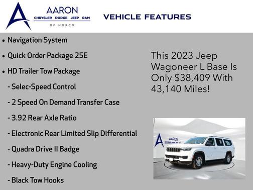 Bright White Clearcoat 2023 Jeep Wagoneer L Series I 4x4