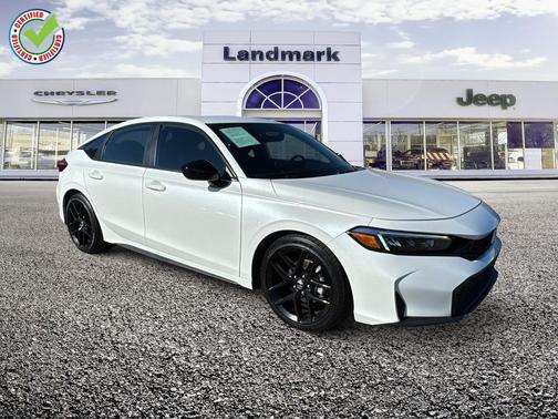 Platinum White Pearl 2025 Honda Civic Sport