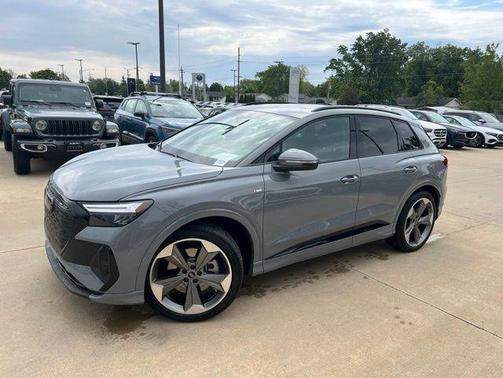 Pebble Gray 2025 Audi Q4 e-tron Premium Plus 55 quattro