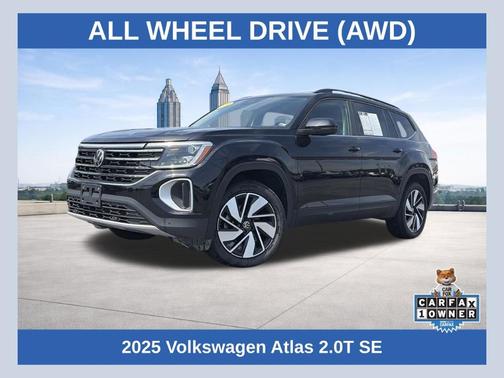 Deep Black Pearl Effect 2025 Volkswagen Atlas 2.0T SE