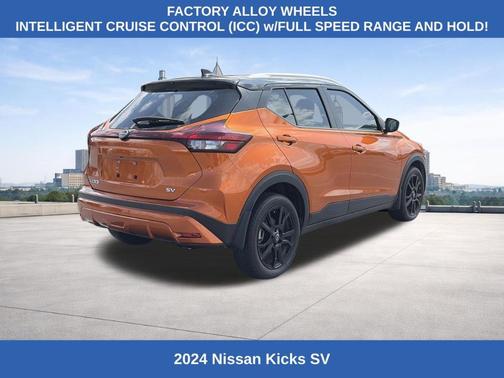 Monarch Orange / Super Black 2024 Nissan Kicks SV