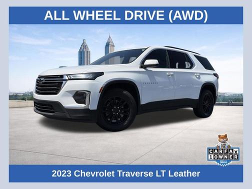 Summit White 2023 Chevrolet Traverse LT Leather
