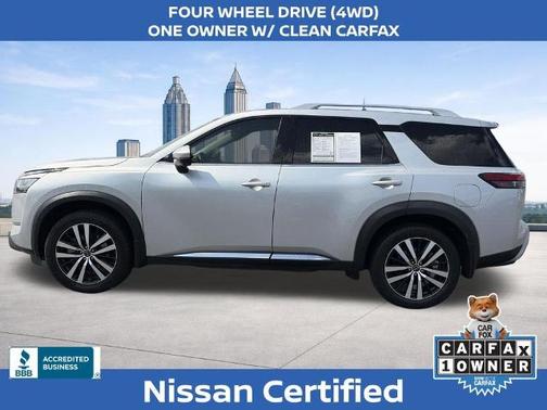 Brilliant Silver Metallic 2023 Nissan Pathfinder Platinum
