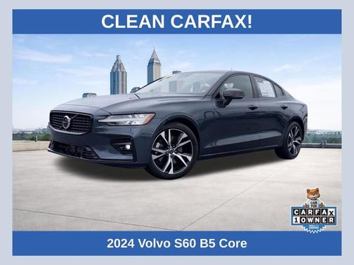 Blue 2024 Volvo S60 B5 Core Dark Theme