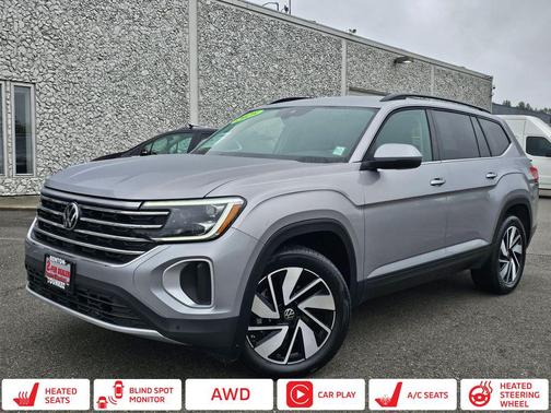 Silver Mist Metallic 2025 Volkswagen Atlas 2.0T SE w/Technology 4MOTION