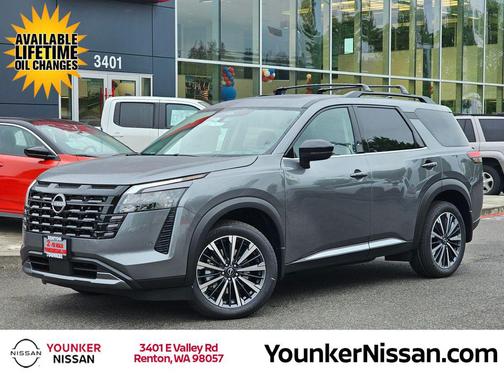 Gun Metallic 2026 Nissan Pathfinder Platinum