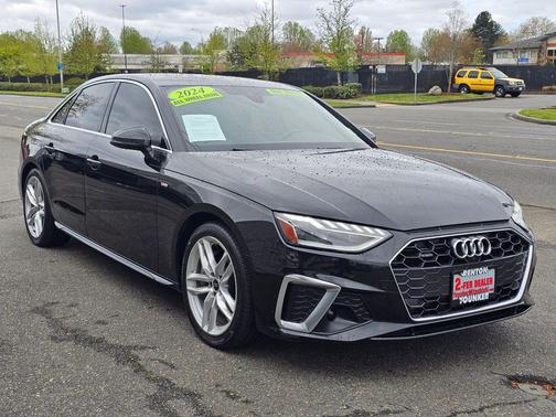 Brilliant Black 2024 Audi A4 45 S line Premium Plus