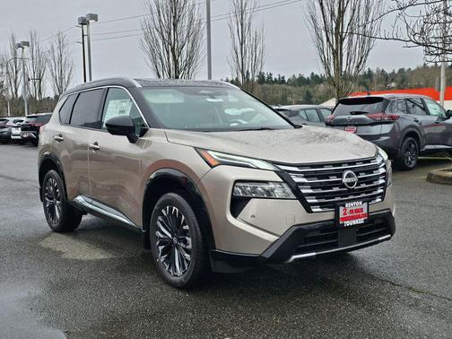 Champagne Silver Metallic/Super Black 2026 Nissan Rogue Platinum