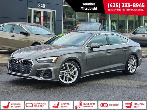 Chronos Gray Metallic 2024 Audi A5 Sportback 45 S Line Premium Plus