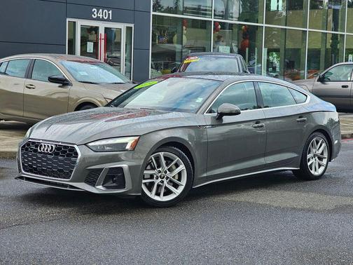 Chronos Gray Metallic 2024 Audi A5 Sportback 45 S Line Premium Plus