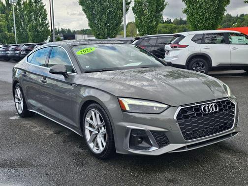 Chronos Gray Metallic 2024 Audi A5 Sportback 45 S Line Premium Plus