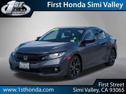 Modern Steel Metallic 2019 Honda Civic Sport