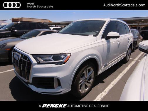 Glacier White Metallic 2020 Audi Q7 55 Premium Plus