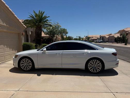 Glacier White 2021 Audi A8 L 55