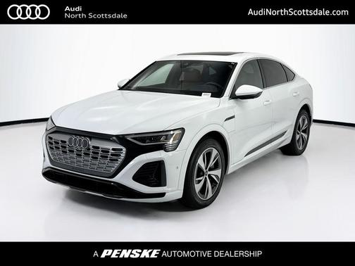 Glacier White 2024 Audi Q8 e-tron Prestige
