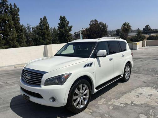 Moonlight White 2014 INFINITI QX80 Base