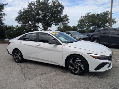 Serenity White 2025 Hyundai ELANTRA Sport