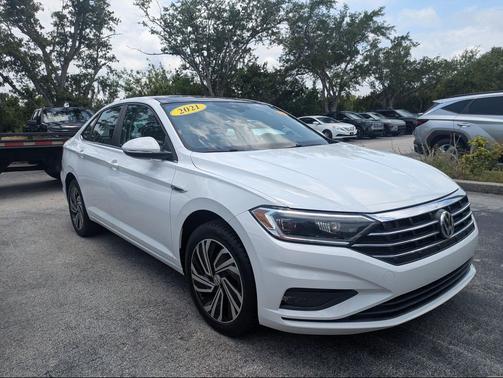 Pure White 2021 Volkswagen Jetta 1.4T SEL Premium