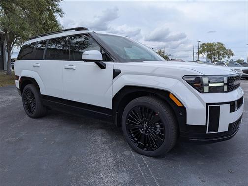 Serenity White 2026 Hyundai SANTA FE HEV Calligraphy