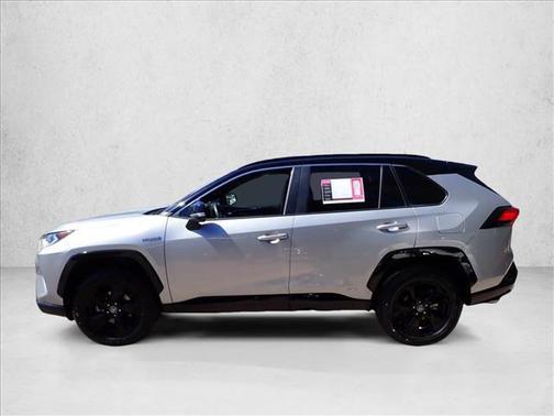 Silver Sky Metallic w/Black Roof 2019 Toyota RAV4 Hybrid SE