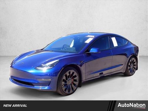 Deep Blue Metallic 2023 Tesla Model 3 Performance