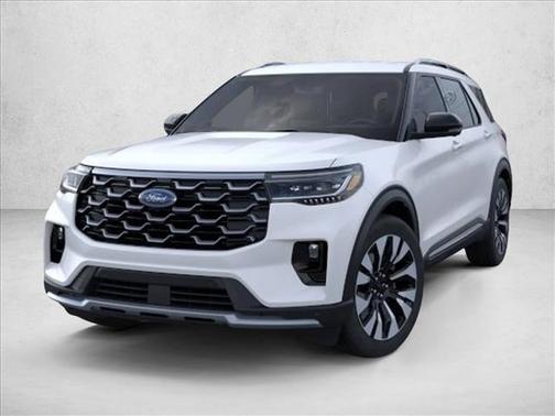 Star White Metallic Tri-Coat 2026 Ford Explorer Platinum