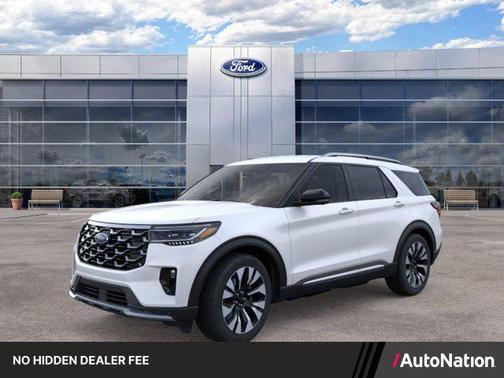 Star White Metallic Tri-Coat 2026 Ford Explorer Platinum