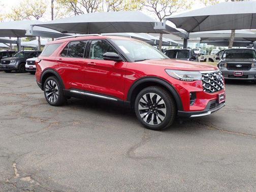 Rapid Red Metallic Tinted Clearcoat 2026 Ford Explorer Platinum