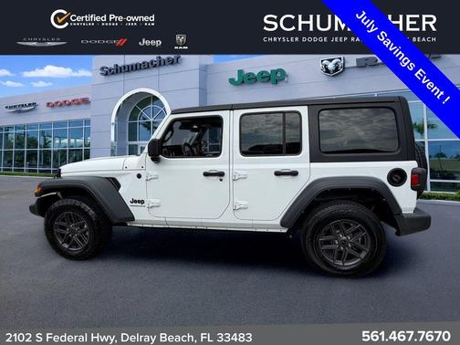 Bright White Clearcoat 2024 Jeep Wrangler Sport