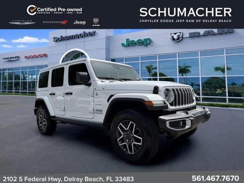 Bright White Clearcoat 2024 Jeep Wrangler Sahara