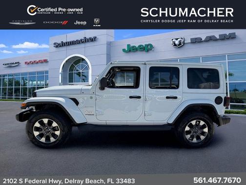 Bright White Clearcoat 2021 Jeep Wrangler Unlimited Sahara