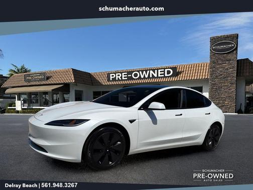 White 2025 Tesla Model 3 Long Range