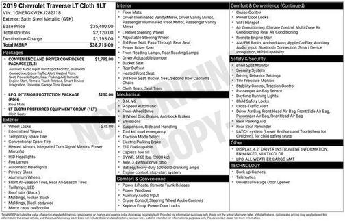 2019 Chevrolet Traverse LT Cloth