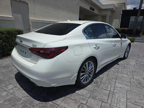 Pure White 2023 INFINITI Q50 3.0t LUXE