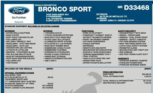 2022 Ford Bronco Sport Badlands