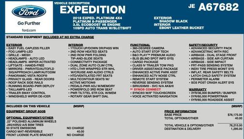 2018 Ford Expedition Platinum