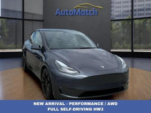 Gray 2023 Tesla Model Y Performance Dual Motor All-Wheel Drive