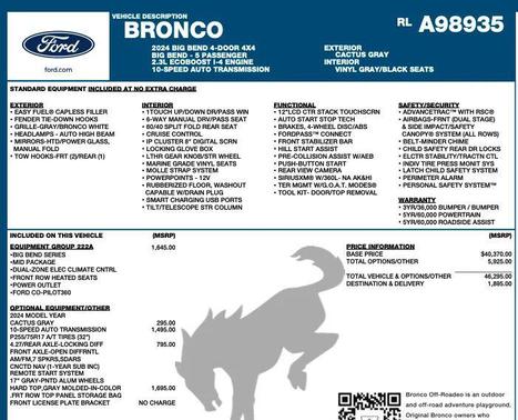 2024 Ford Bronco Big Bend