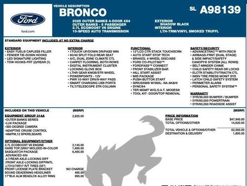 2025 Ford Bronco Outer Banks