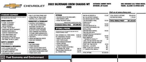 Summit White 2022 Chevrolet Silverado 3500 WT