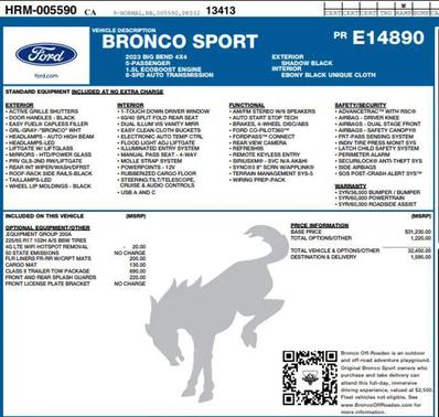 2023 Ford Bronco Sport Big Bend