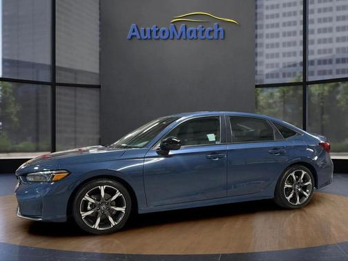 Blue Lagoon Pearl 2025 Honda Civic Hybrid Sport Touring