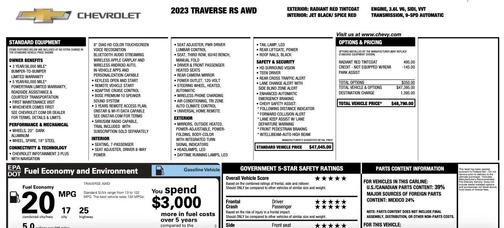 2023 Chevrolet Traverse RS