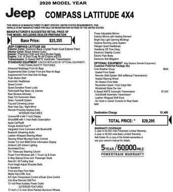 Diamond Black Crystal Pearlcoat 2020 Jeep Compass Latitude