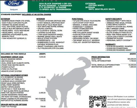 2024 Ford Bronco Black Diamond