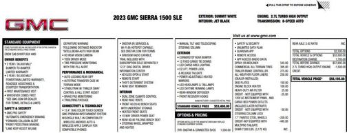 Summit White 2023 GMC Sierra 1500 SLE