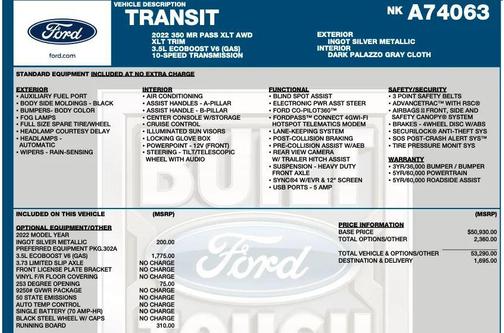 2022 Ford Transit-350 XLT