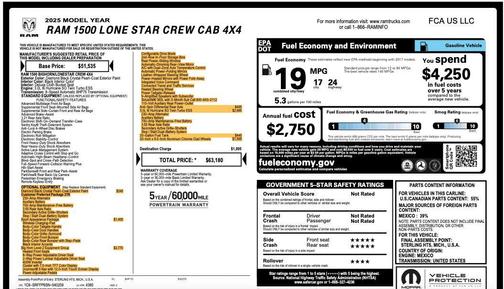 2025 RAM 1500 Lone Star